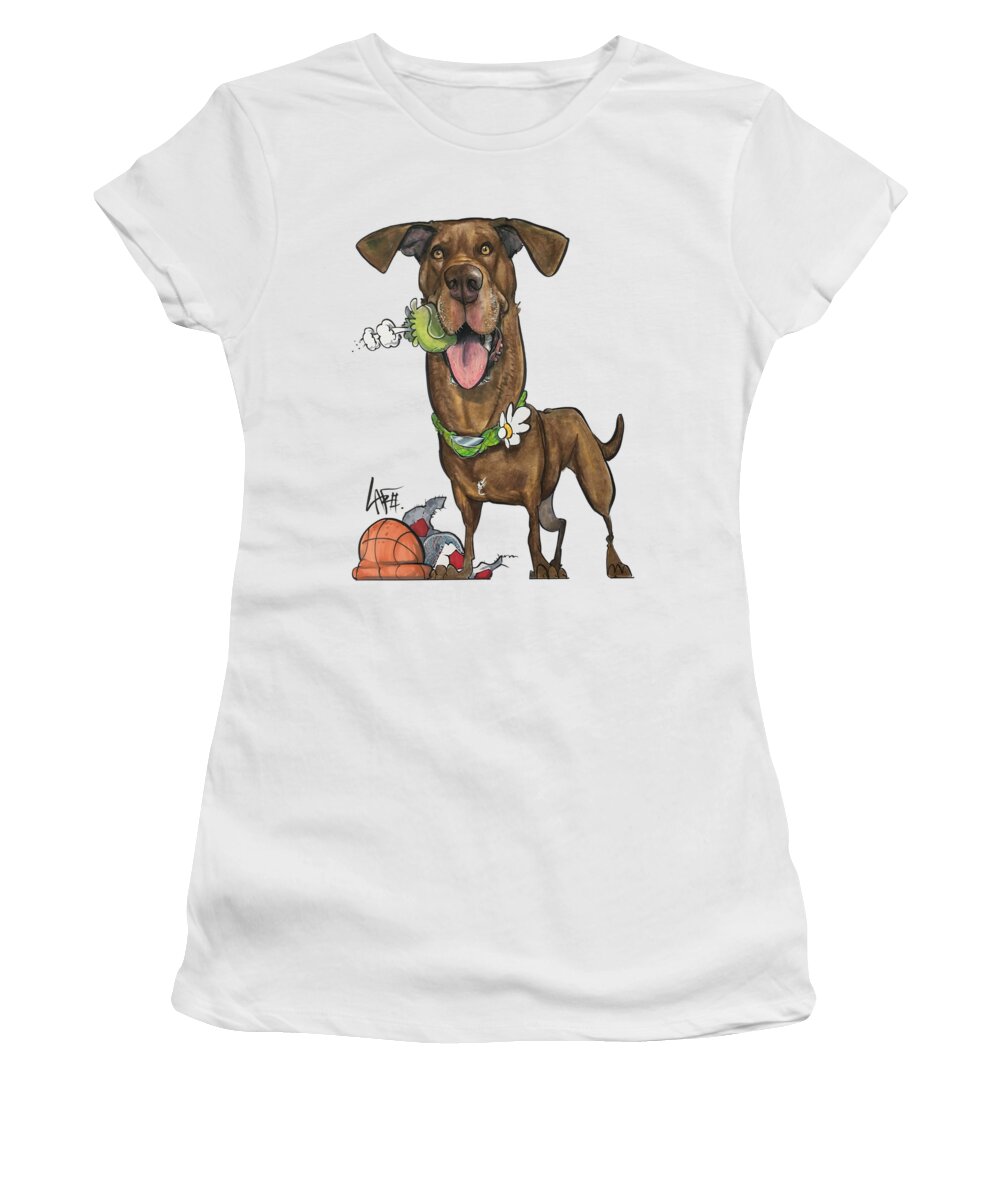 Vca Women's T-Shirt featuring the drawing VCA Rosario by Canine Caricatures By John LaFree