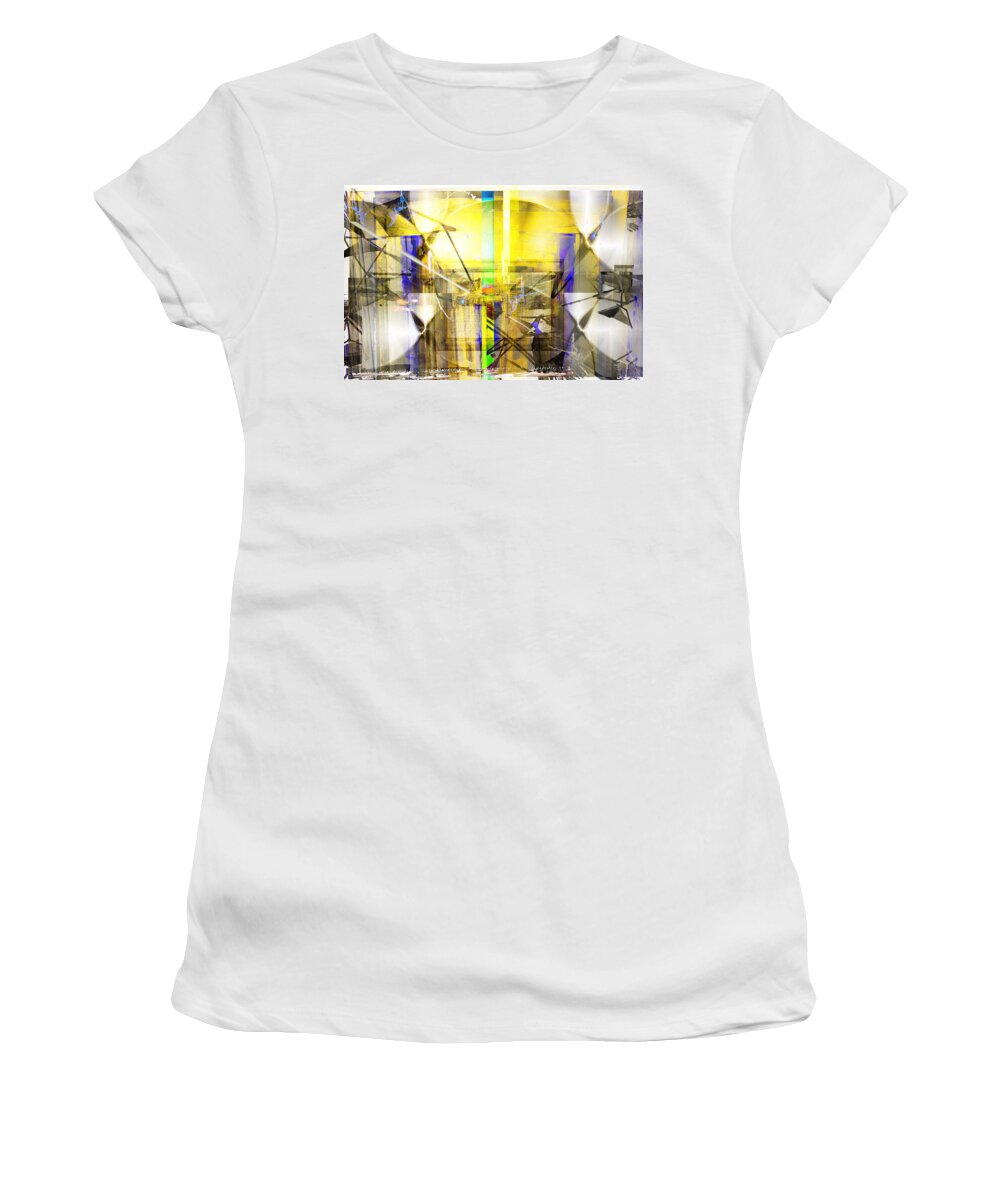 Abstract Women's T-Shirt featuring the digital art Vibrational Energy by Art Di
