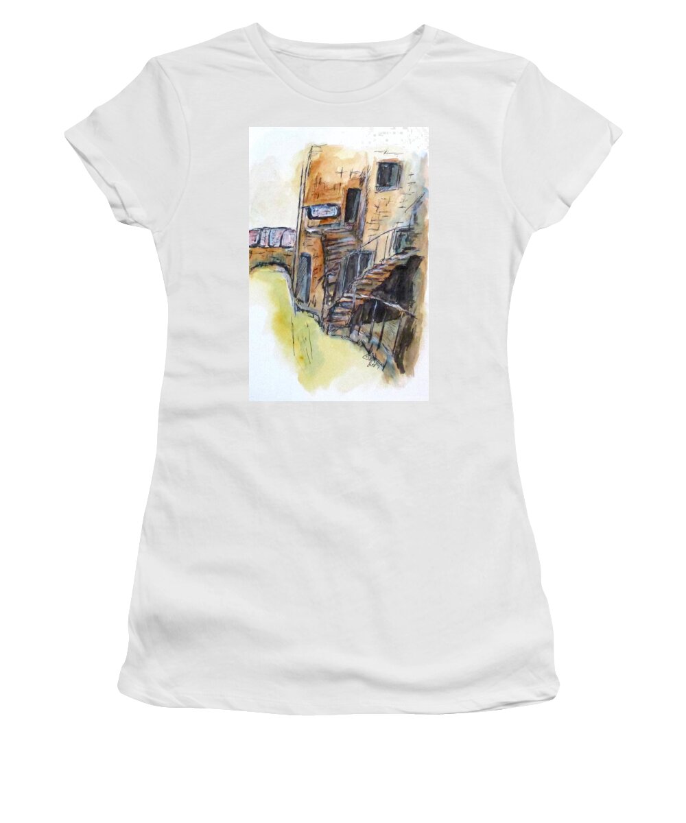 Water Color Women's T-Shirt featuring the painting Vintage Carpet Clean by Clyde J Kell