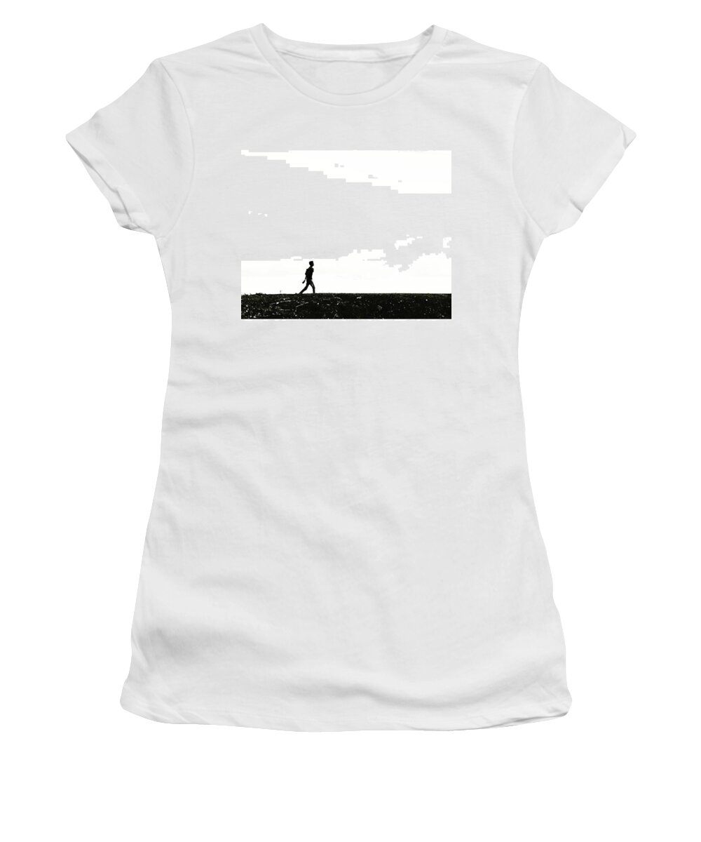 Mobilephotography Women's T-Shirt featuring the photograph Walk by Manthan Patel