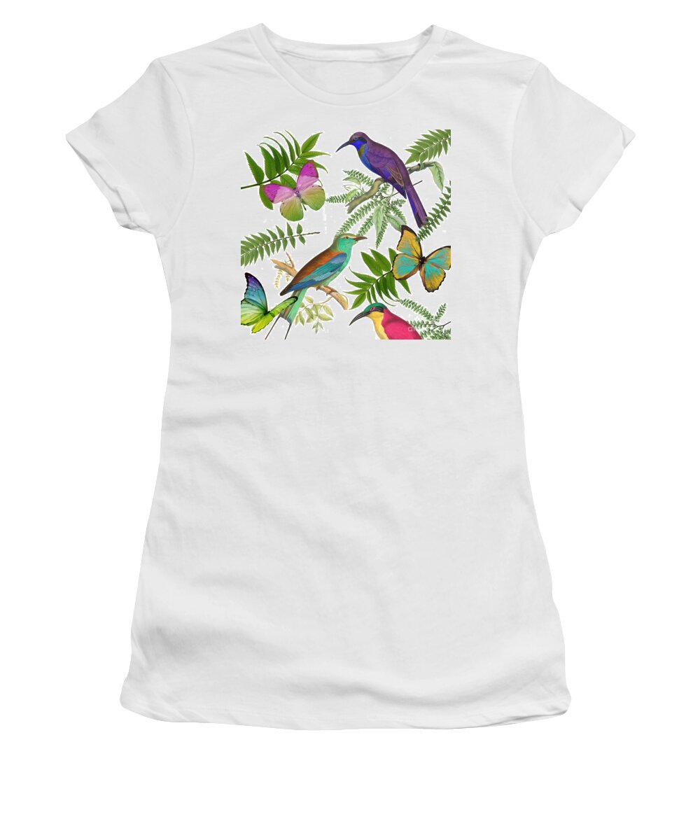 Beautiful Birds Women's T-Shirt featuring the painting Walking On Air I by Mindy Sommers