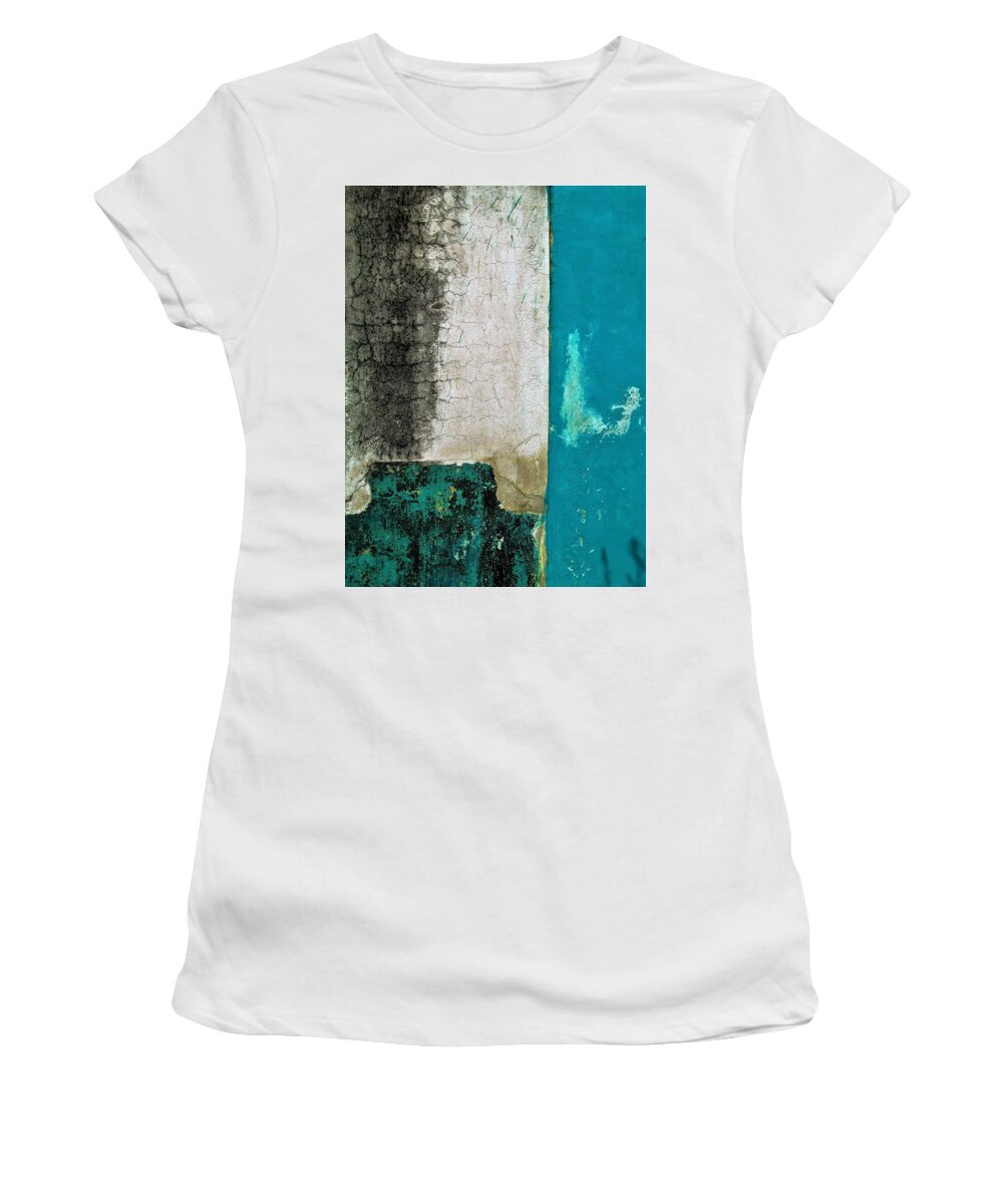 Texture Women's T-Shirt featuring the photograph Wall Abstract 296 by Maria Huntley