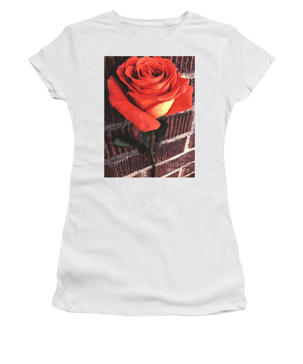 Rose Women's T-Shirt featuring the photograph Wallflower by Charlie Cliques
