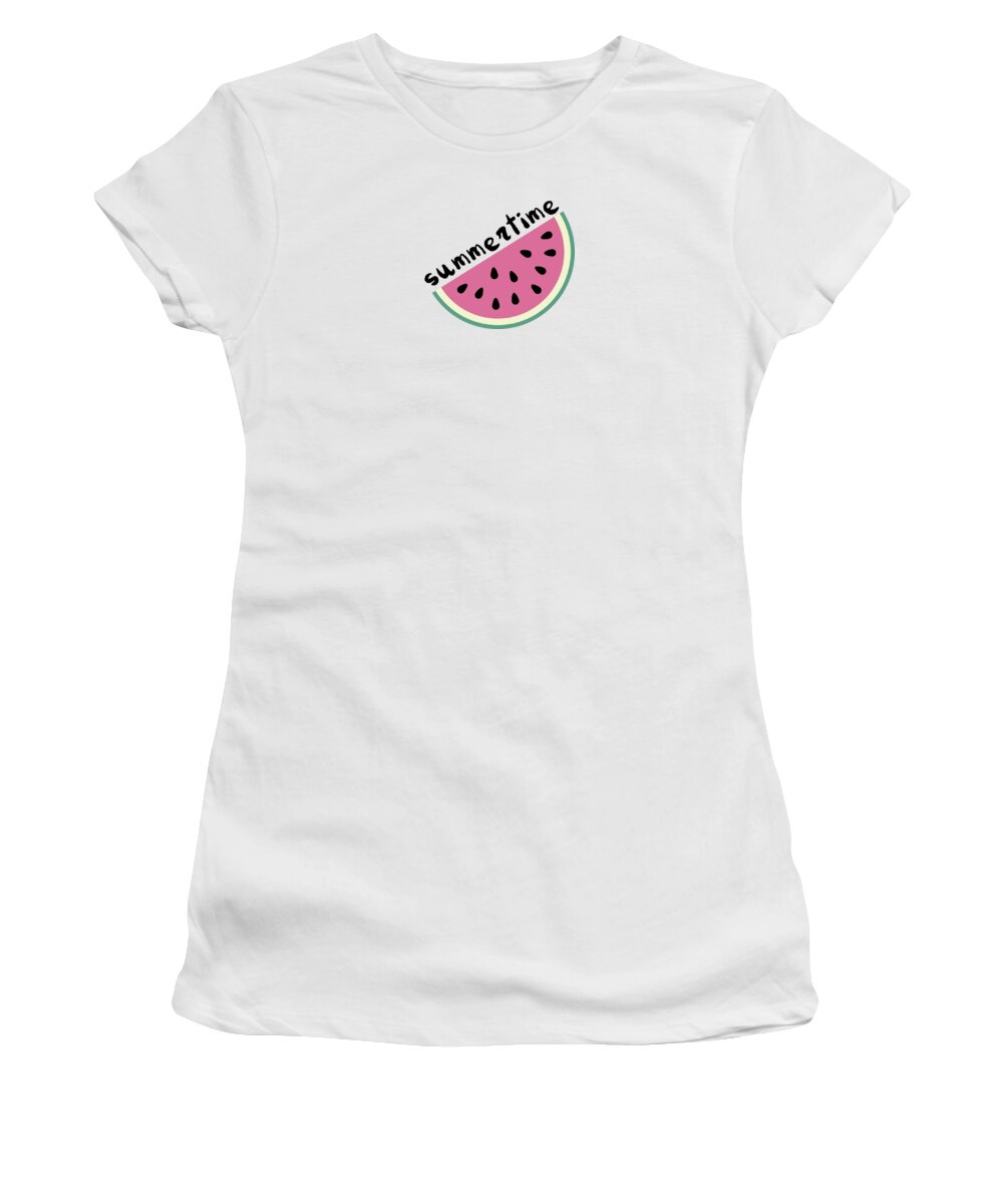 Abstract Women's T-Shirt featuring the drawing Watermelon pattern by Alina Krysko