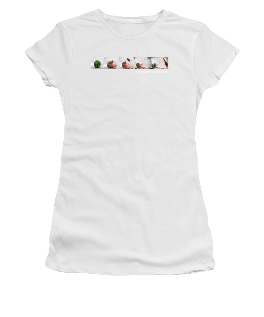 Shooting Women's T-Shirt featuring the photograph Watermelon Progression by Tim Dussault