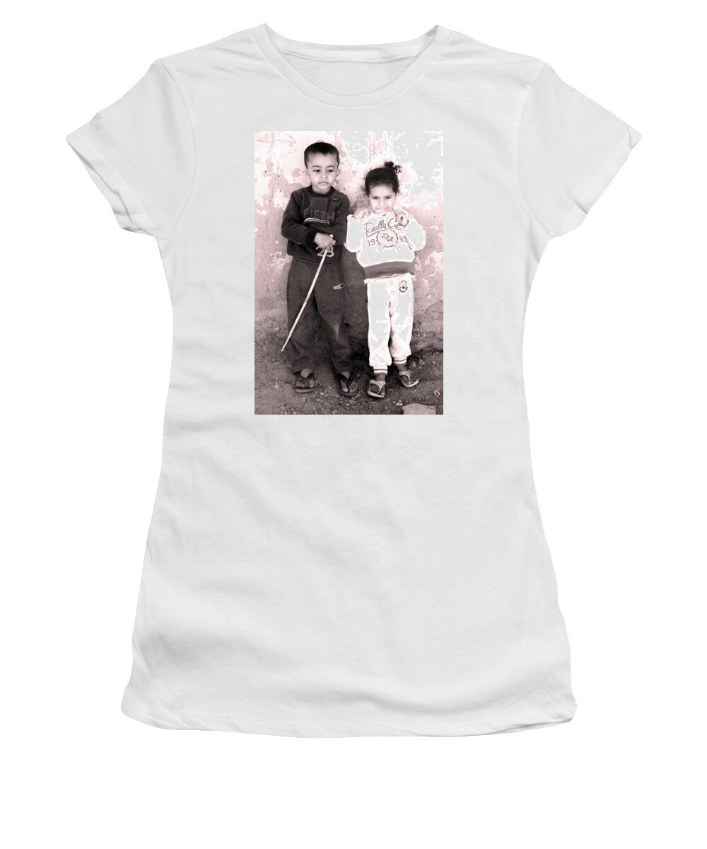Jezcself Women's T-Shirt featuring the photograph We Are Not Oiks by Jez C Self