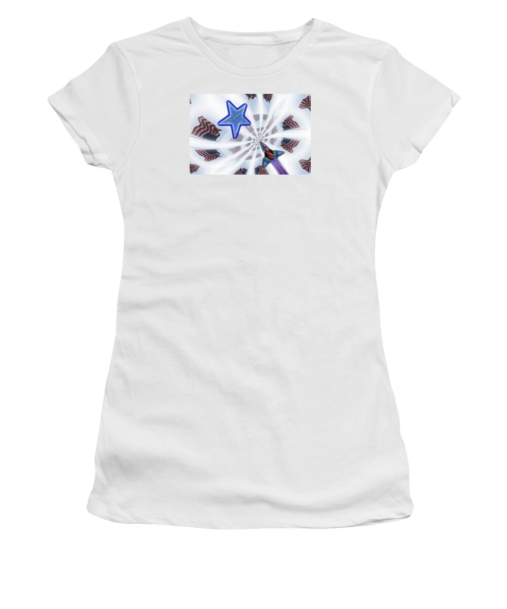 We Salute You Women's T-Shirt featuring the mixed media We Salute You by Mike Breau