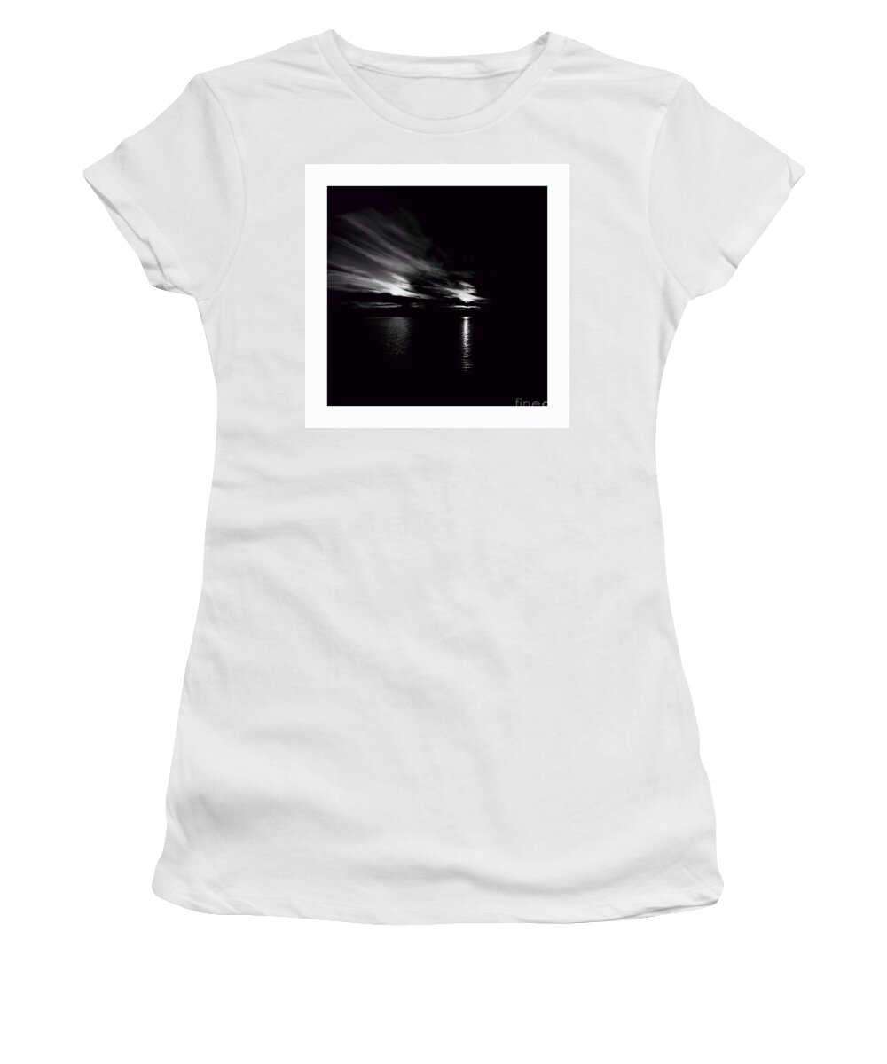 Night Sky Women's T-Shirt featuring the photograph Welcome Beach Night Sky by Elaine Hunter