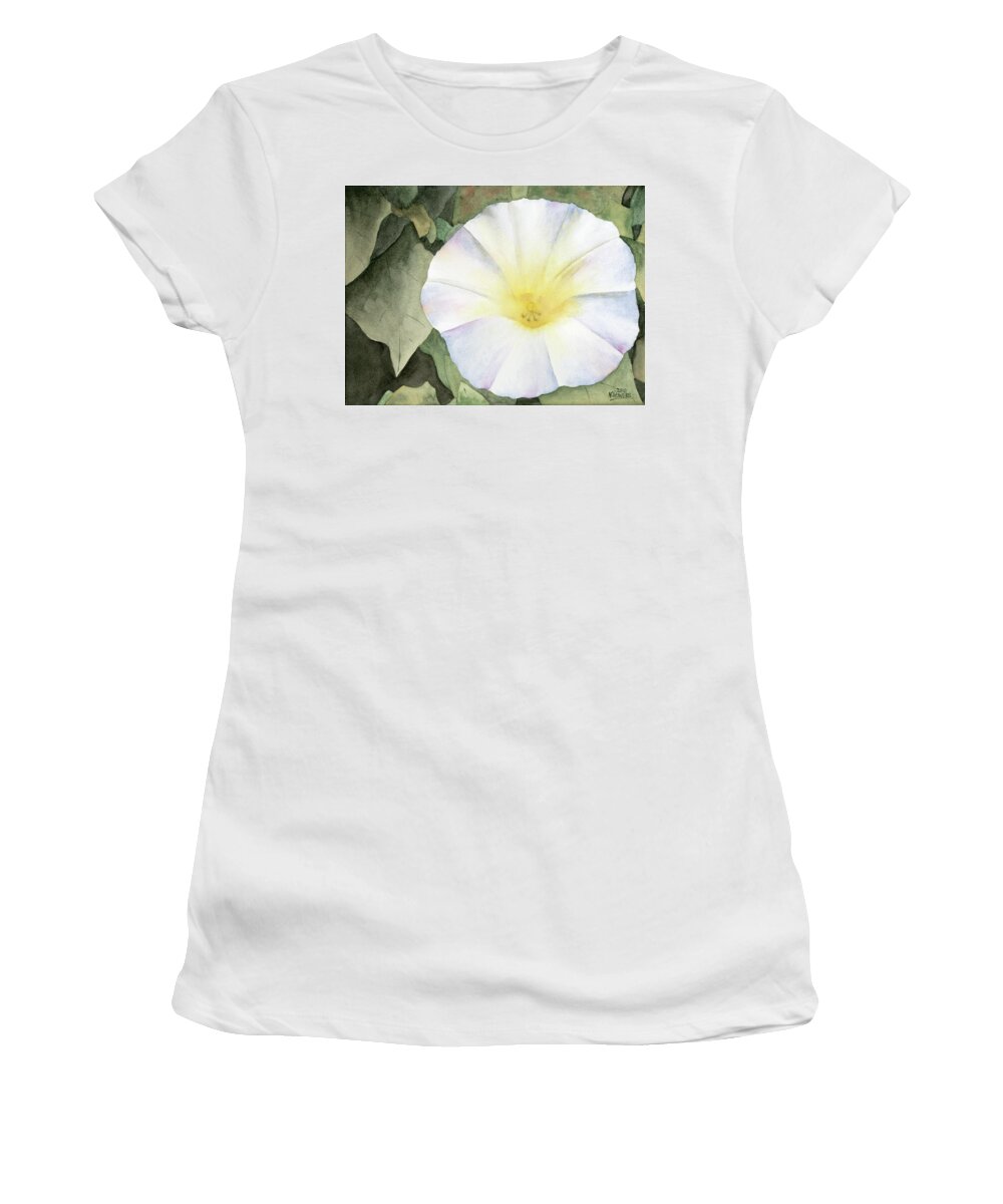 Flower Women's T-Shirt featuring the painting What's The Story... by Ken Powers