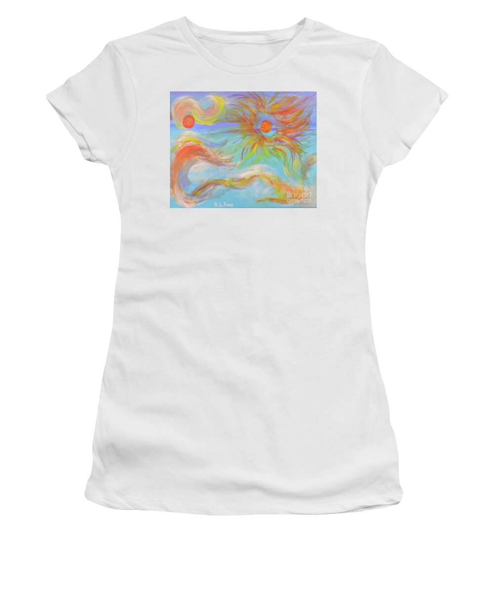 Abstract Women's T-Shirt featuring the painting When A Star Is Born by Robyn King