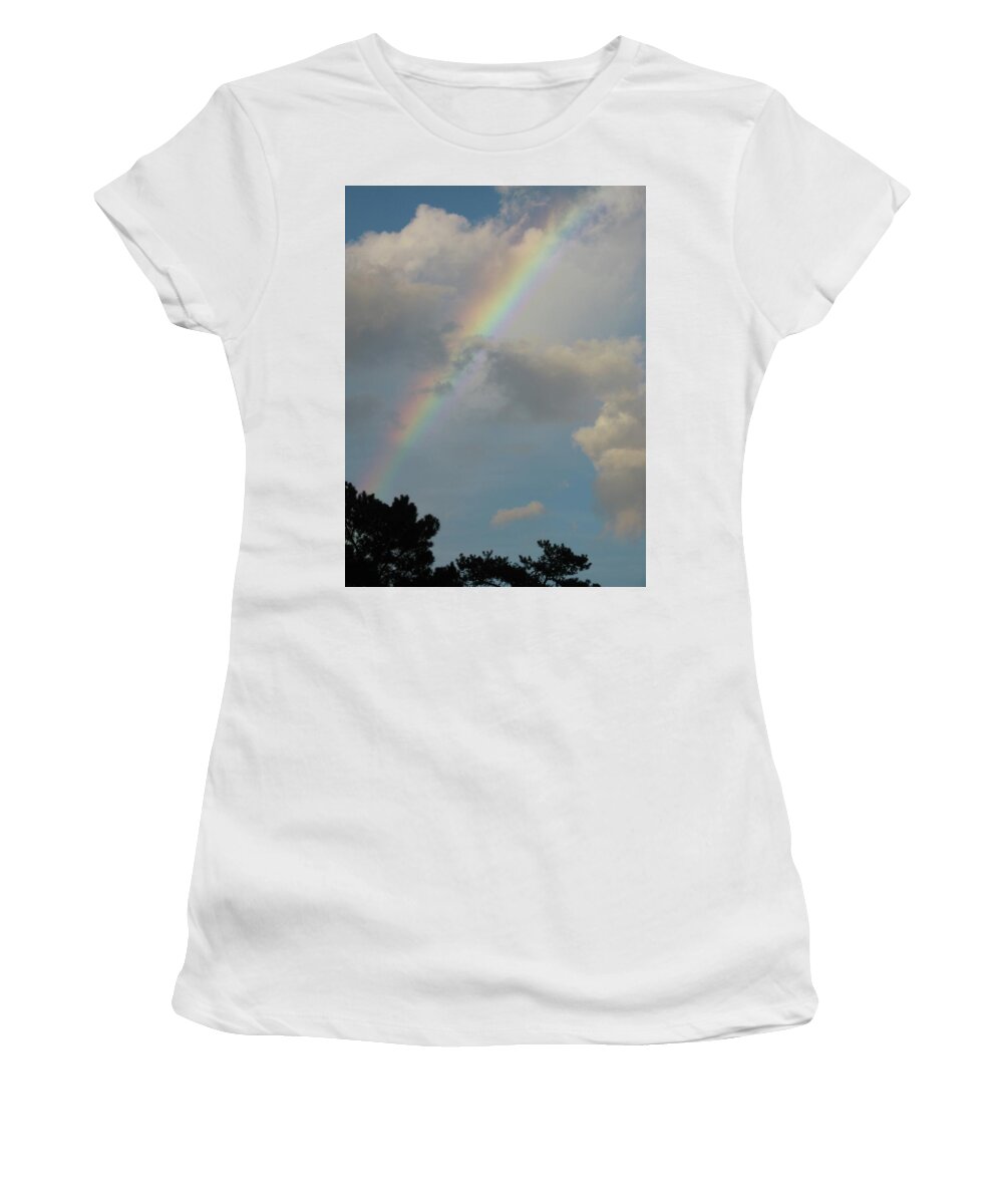 Rainbow Women's T-Shirt featuring the photograph Where the Creek Comes From by Judith Lauter