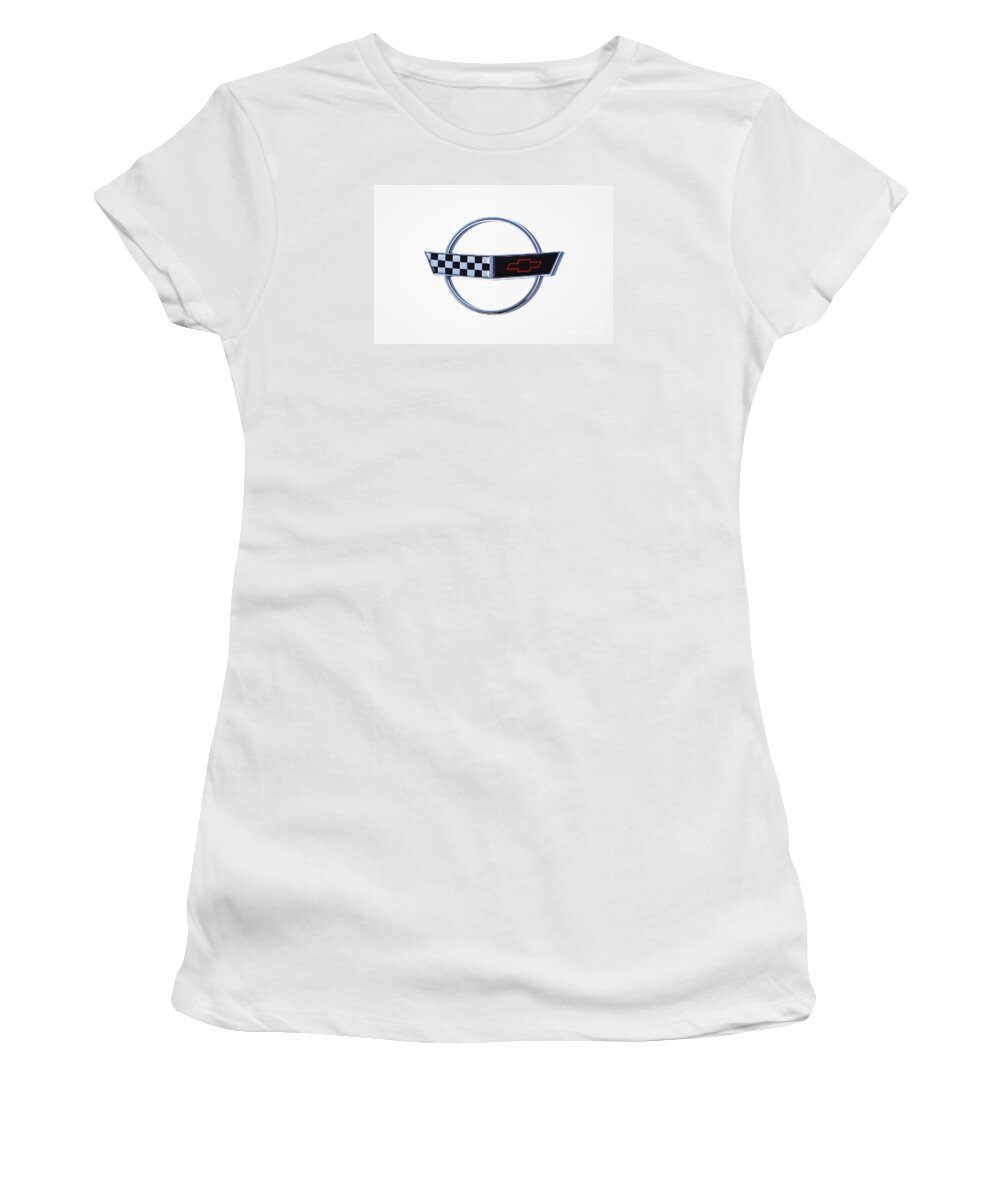 Chevrolet Women's T-Shirt featuring the photograph White C4 Corvette by Dennis Hedberg