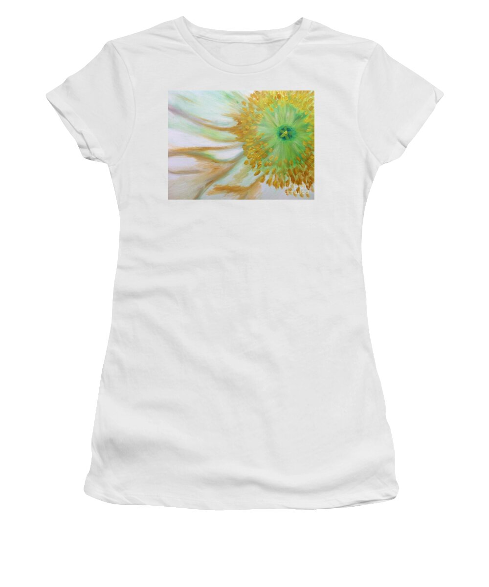 Flowers Women's T-Shirt featuring the painting White Poppy by Sheron Petrie