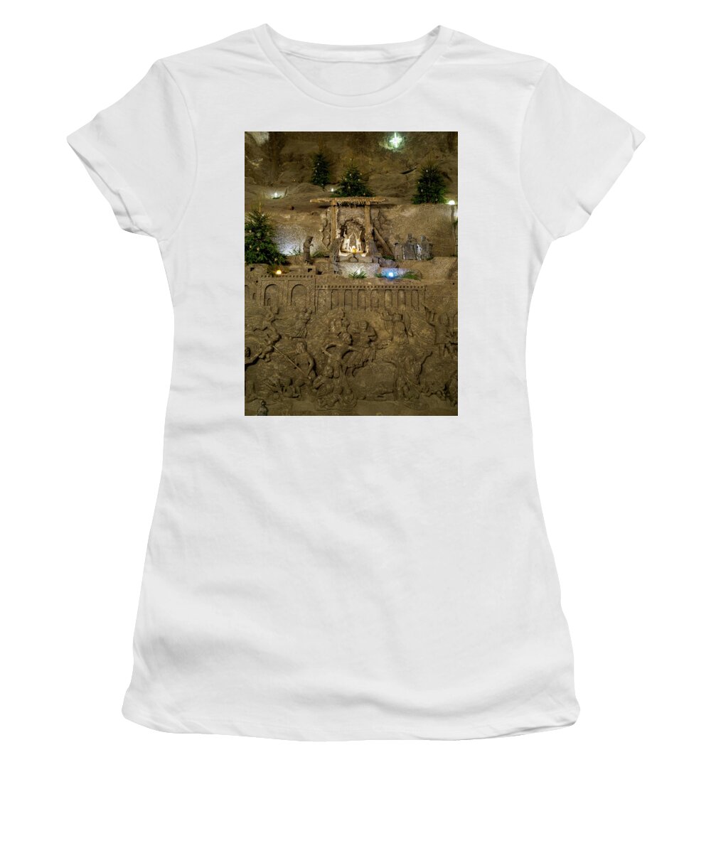 Digging Women's T-Shirt featuring the photograph Wieliczka Salt Mines by Mark Llewellyn