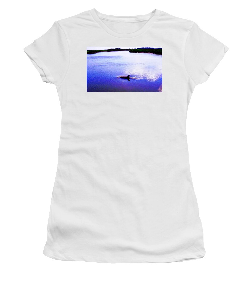 Dolphin Women's T-Shirt featuring the photograph Wild Dolphin by Patricia Greer