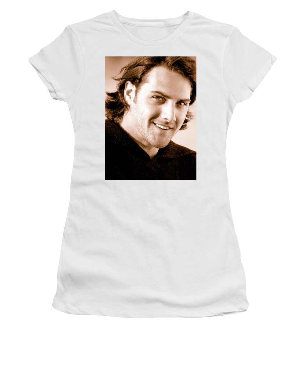 Handsome Women's T-Shirt featuring the photograph Wild Smile by Gunther Allen