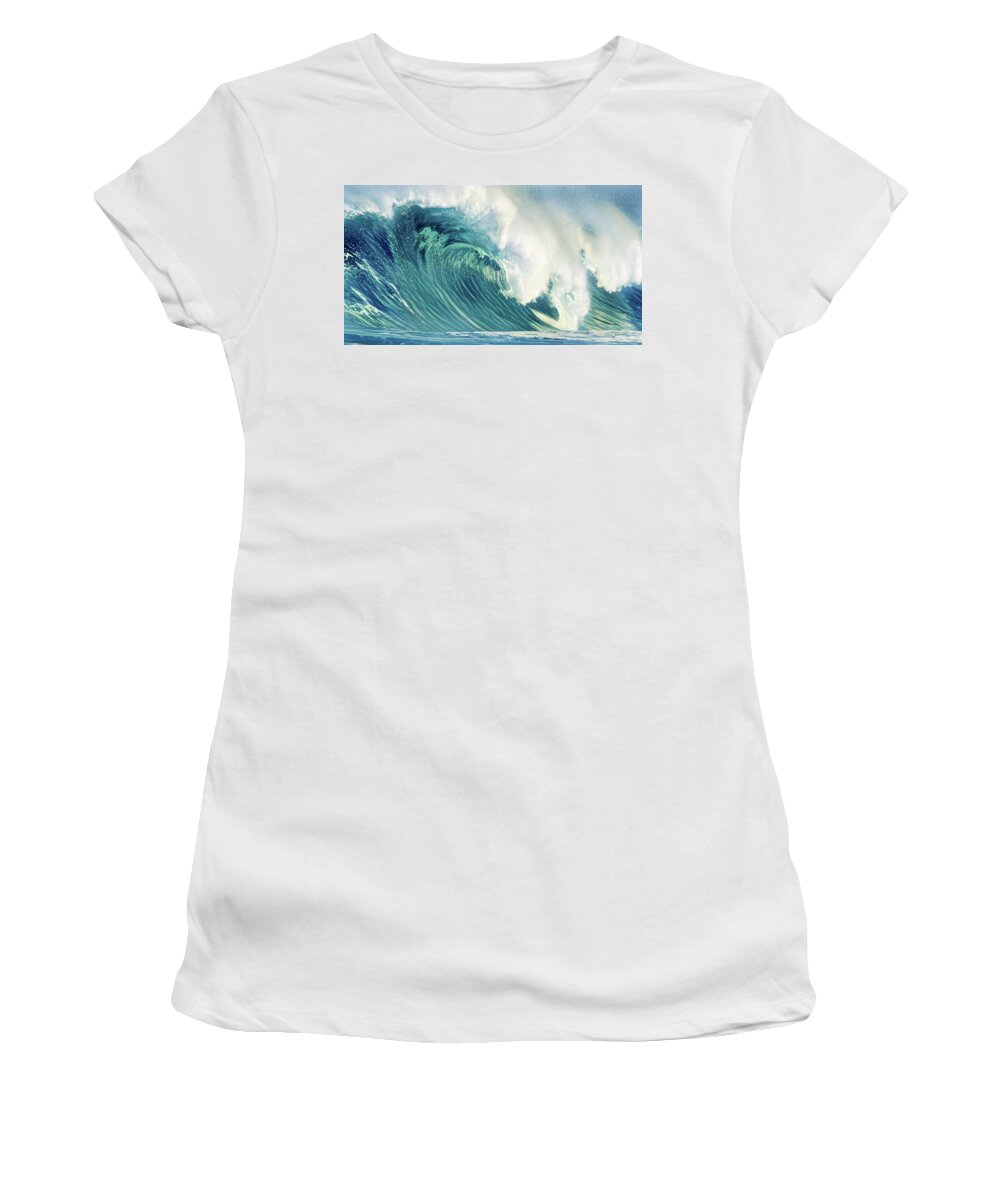 Waves Women's T-Shirt featuring the painting Wind Waves by Russ Harris