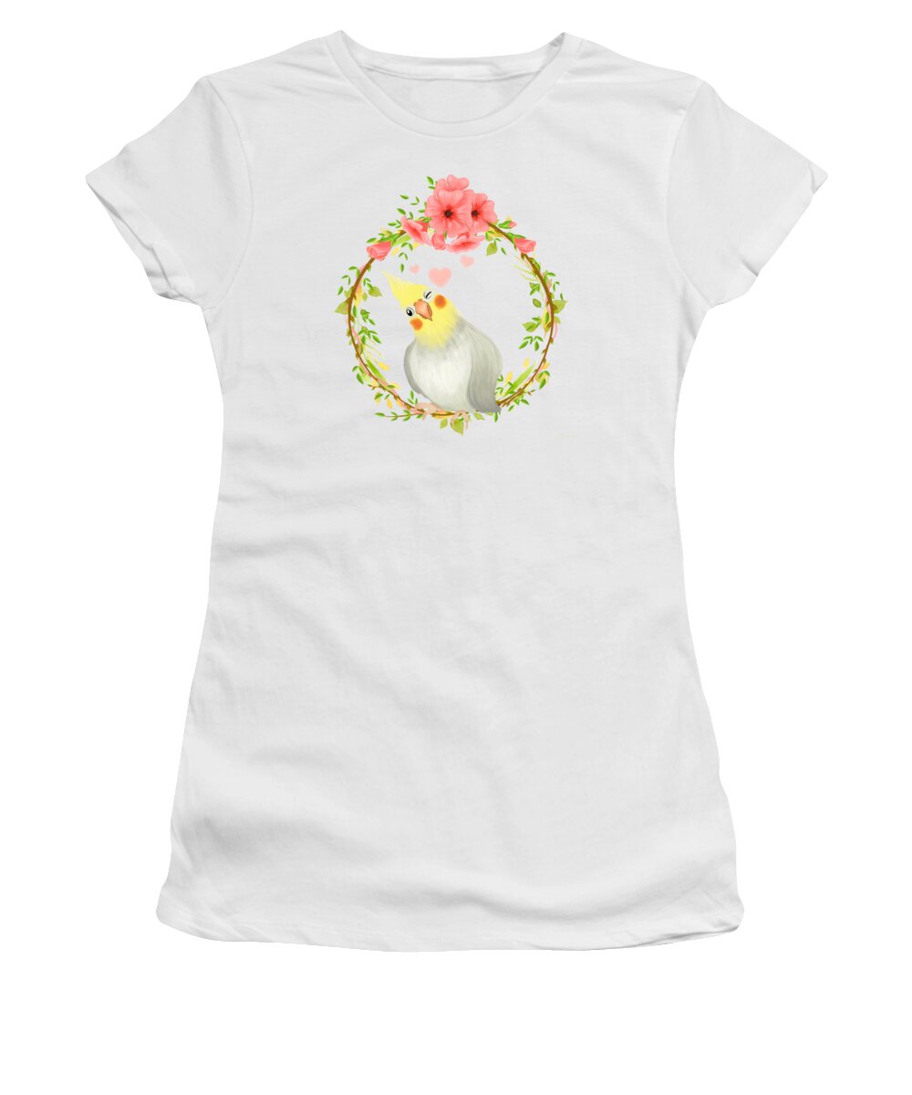 Cockatiel Women's T-Shirt featuring the photograph With Love From The Sweetest Cockatiel by Little Bunny Sunshine