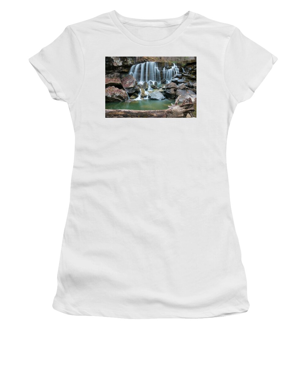 Landscape Women's T-Shirt featuring the photograph Wolf Creek Falls by Chris Berrier