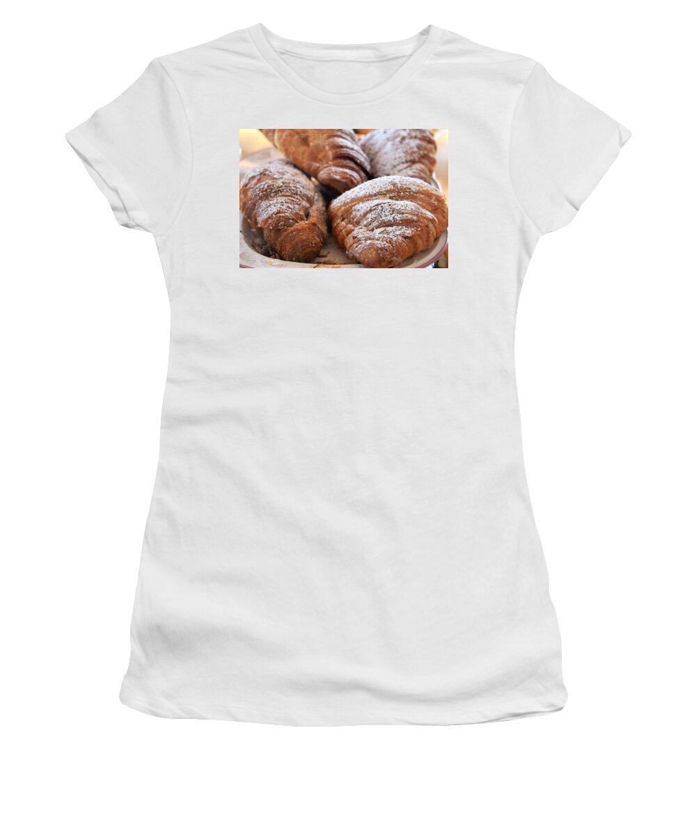 Croissants Women's T-Shirt featuring the photograph World's Best Croissants by Kim Bemis