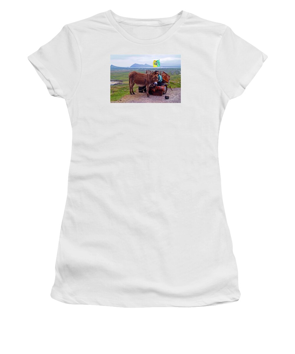 Fine Art Photography Women's T-Shirt featuring the photograph Would You Like a Ride in Ireland by Patricia Griffin Brett