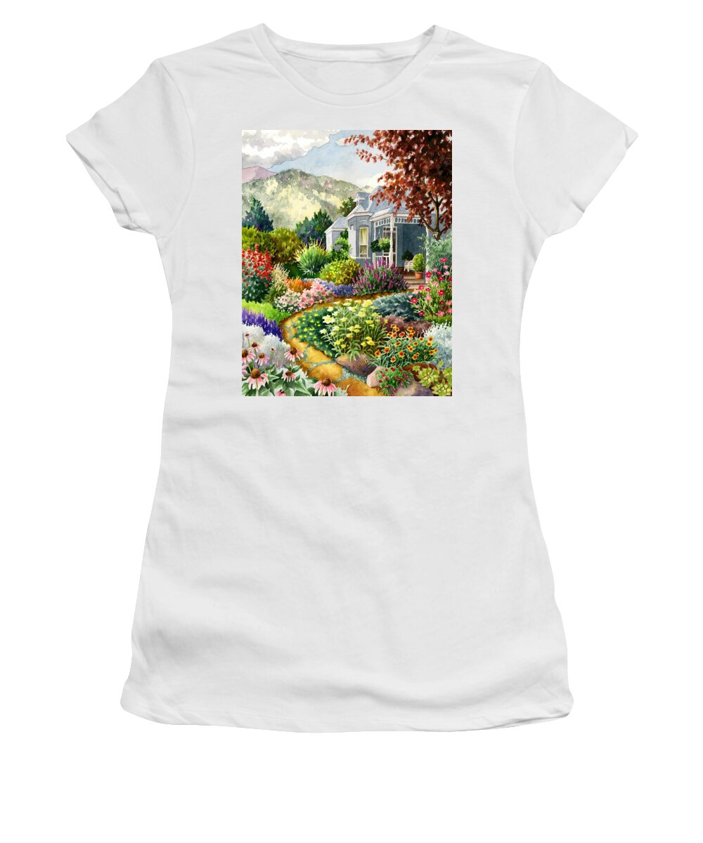 Colorado Garden Painting Women's T-Shirt featuring the painting Xeriscape Garden by Anne Gifford
