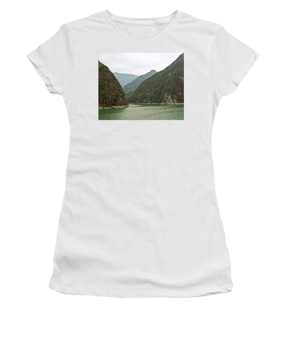 China Women's T-Shirt featuring the photograph Yangtze Gorge by T Guy Spencer