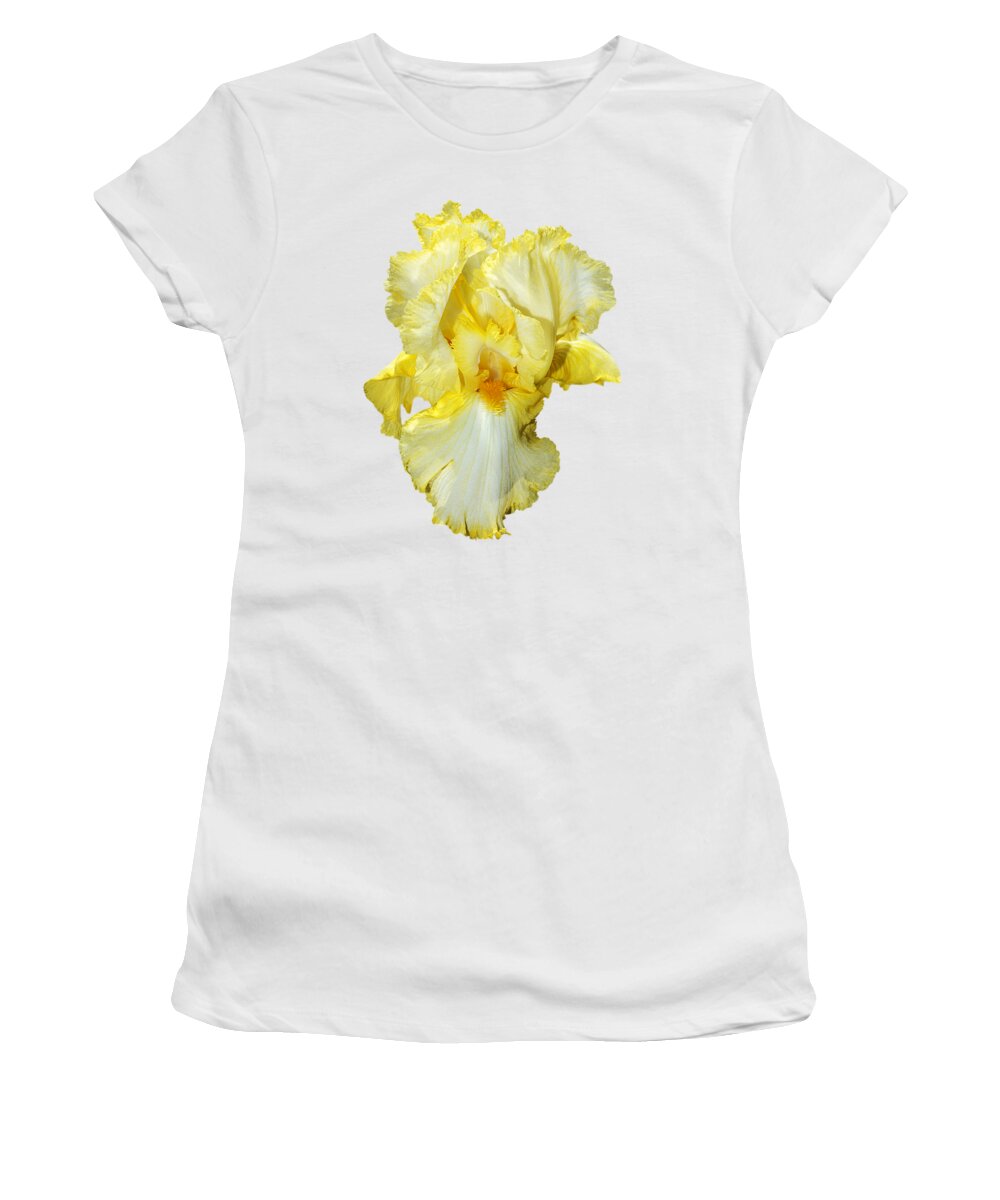 Iris Flower Women's T-Shirt featuring the photograph Yellow Mist Iris by Phyllis Denton