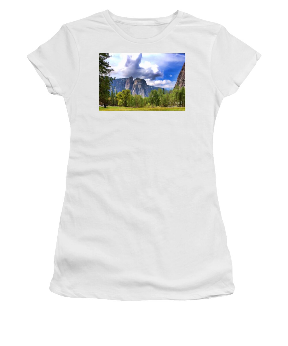 Yosemite Women's T-Shirt featuring the photograph Yosemite Valley Color by Chuck Kuhn