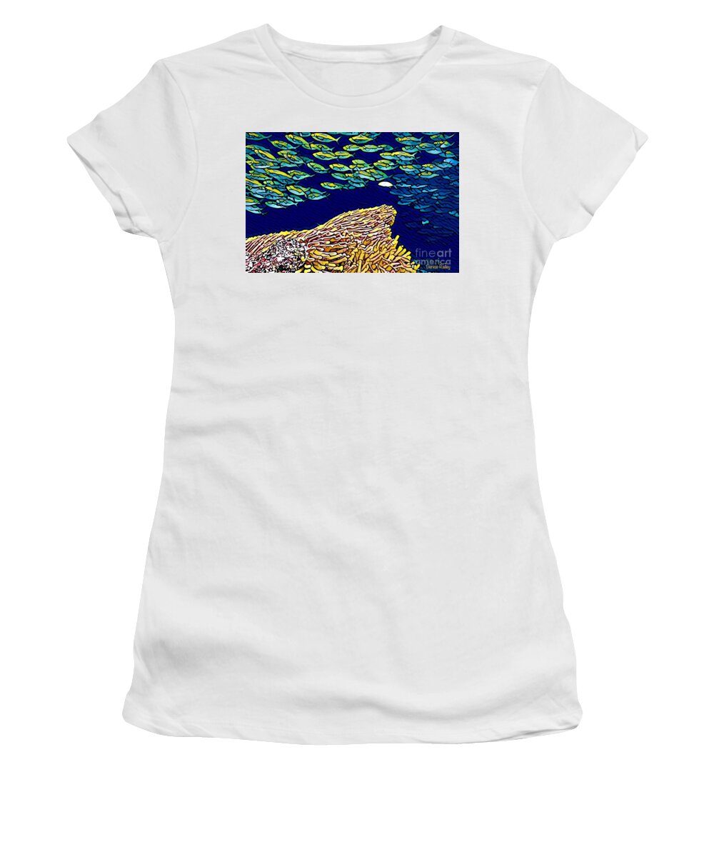 Coral Reef Women's T-Shirt featuring the digital art You Be You by Denise Railey