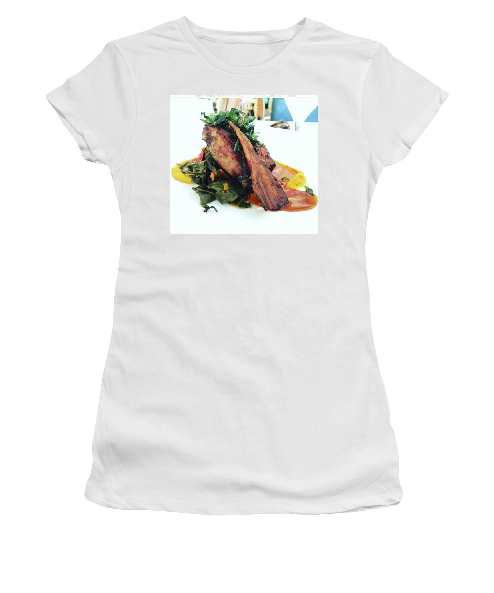 Charleston Women's T-Shirt featuring the photograph You Know You Live In A #foodie Town by Cassandra M Photographer