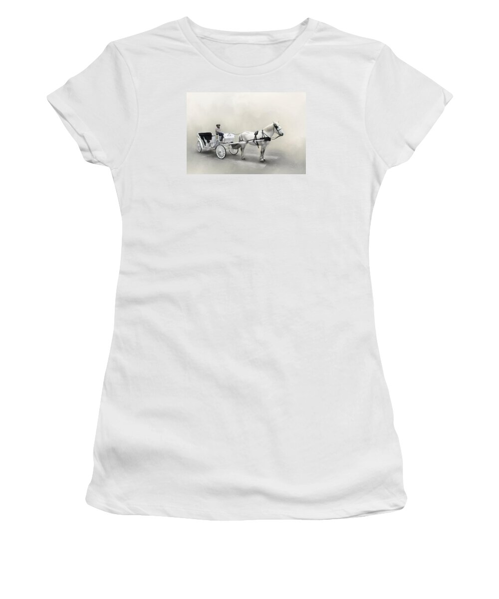 Animals Women's T-Shirt featuring the photograph Your Carriage Awaits by David and Carol Kelly