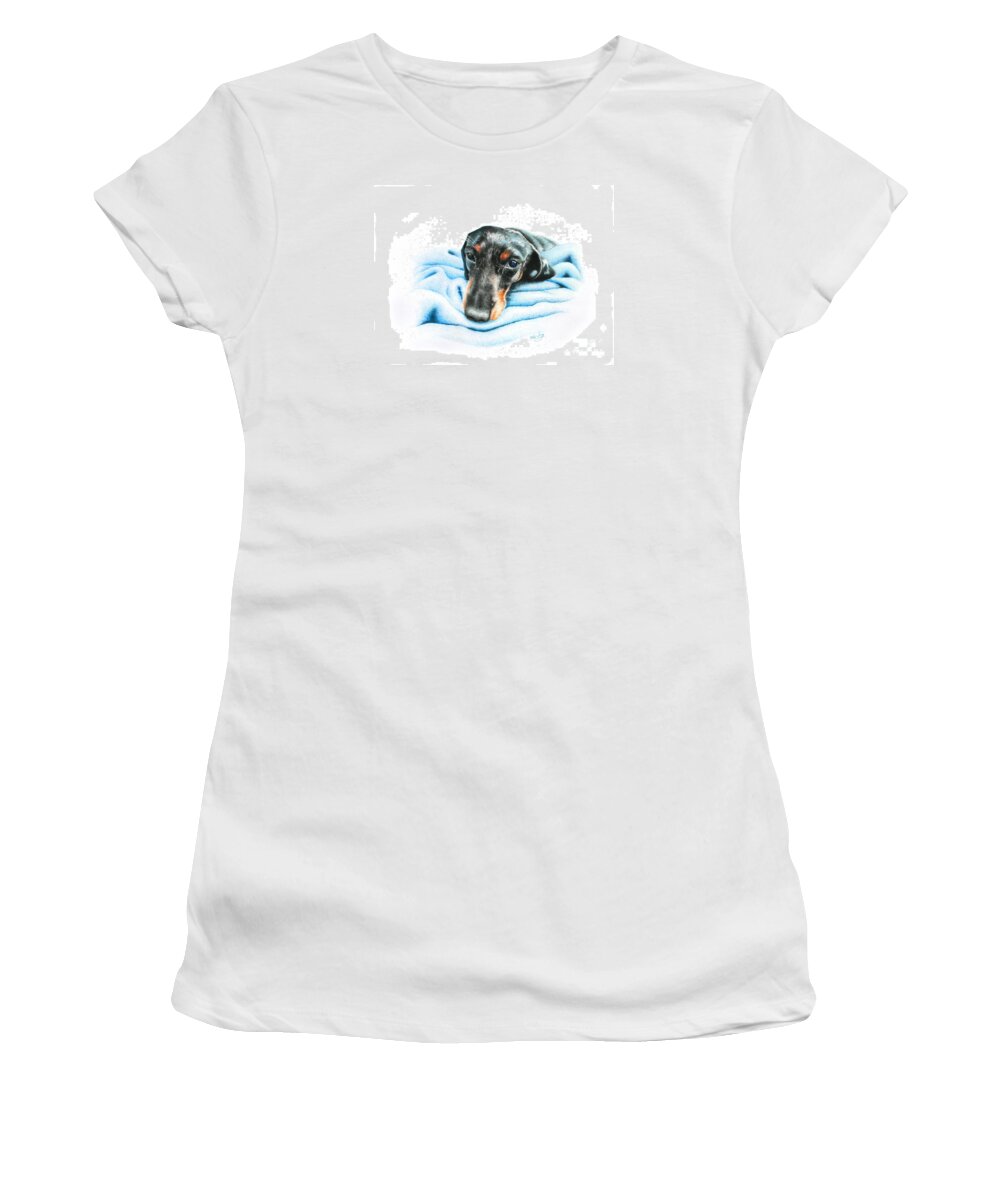 Dog Women's T-Shirt featuring the drawing Zeus by Mike Ivey