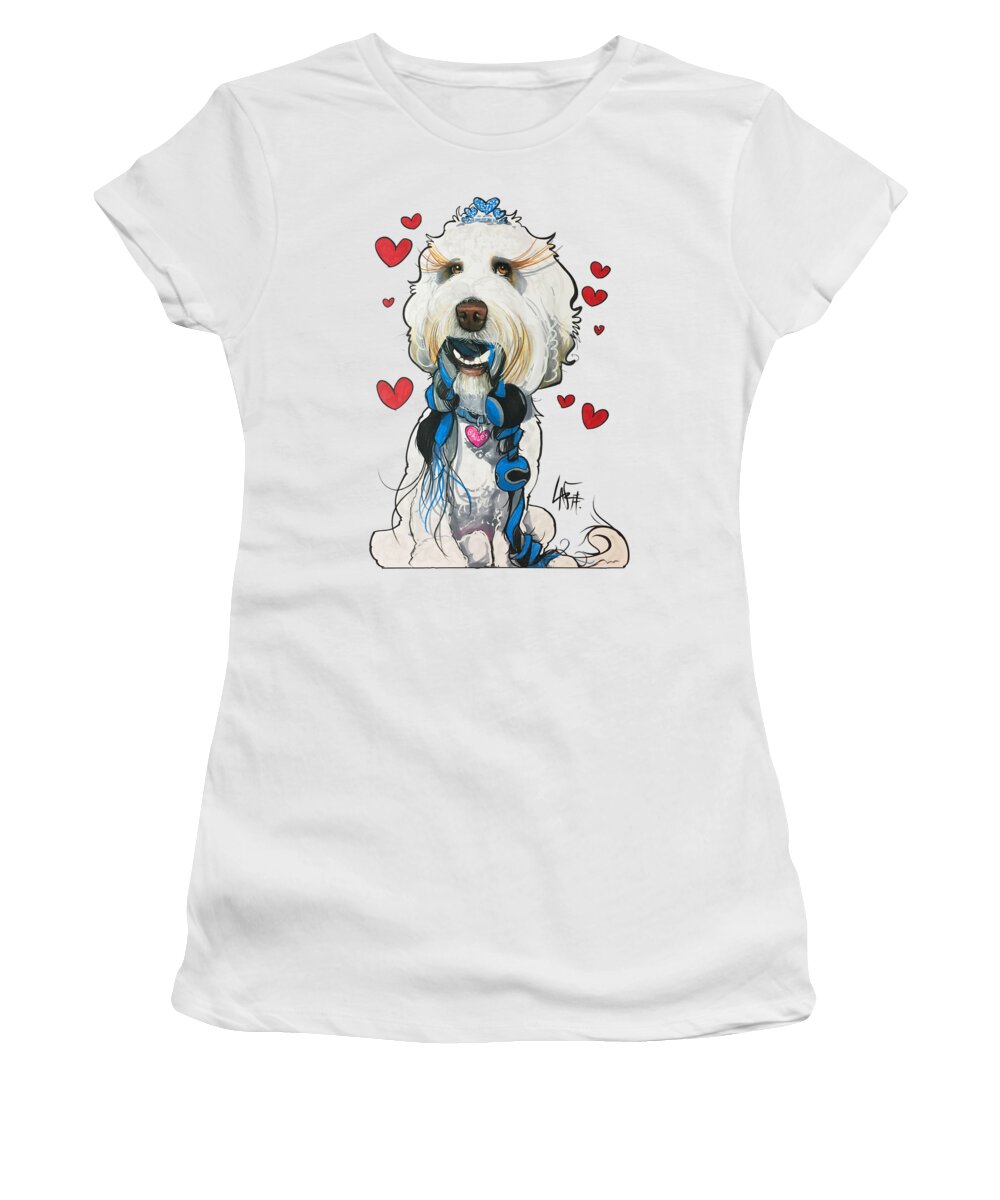 Cecil Women's T-Shirt featuring the drawing Cecil 4357 by Canine Caricatures By John LaFree