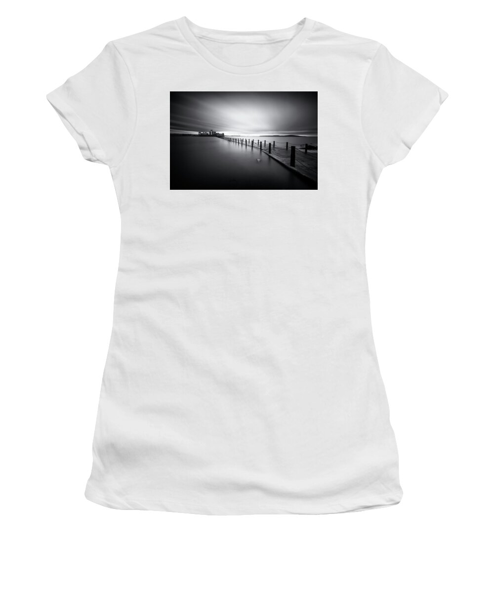 Pier Women's T-Shirt featuring the photograph Flooded #1 by Dominique Dubied