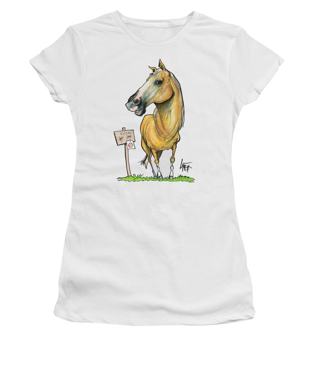 Levine 4593 Women's T-Shirt featuring the drawing Levine 4593 by Canine Caricatures By John LaFree