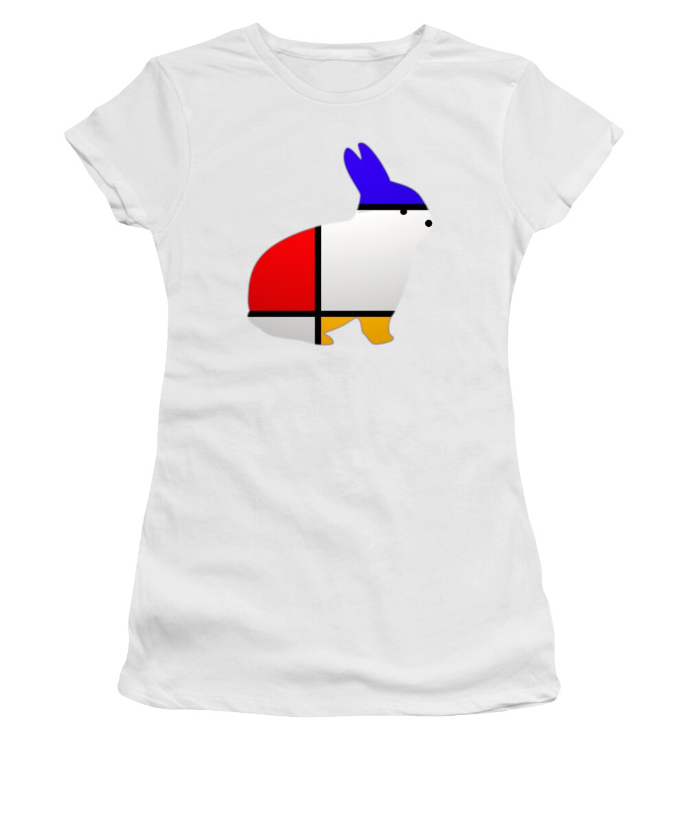 White Rabbit Women's T-Shirt featuring the digital art Modern White #1 by Charles Stuart