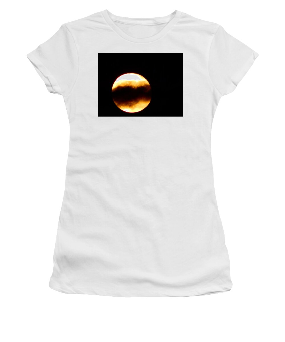Moon Women's T-Shirt featuring the photograph Moon Rising #1 by Virginia White