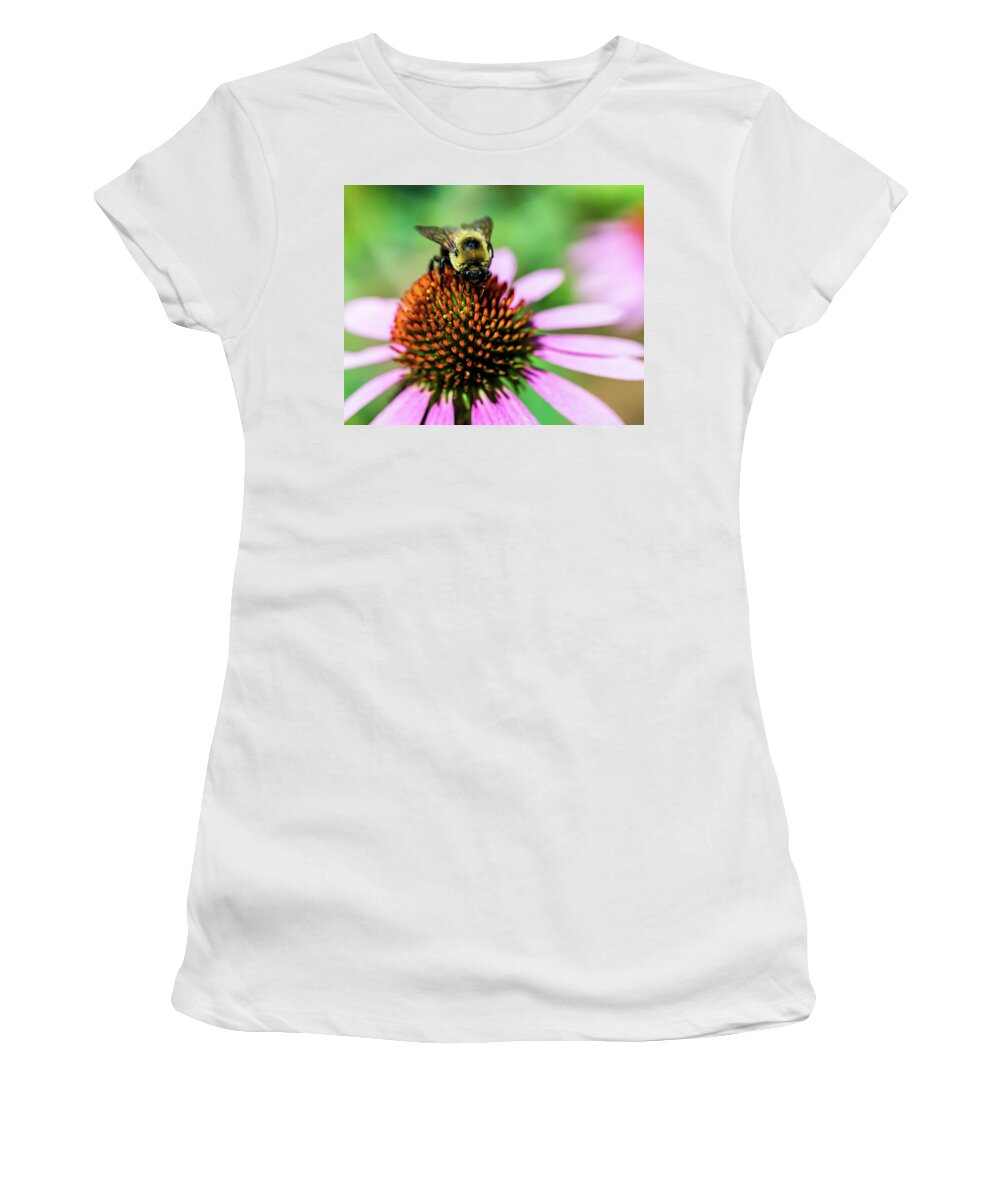 Arboretum Women's T-Shirt featuring the photograph Macro Photography - Bee by Amelia Pearn