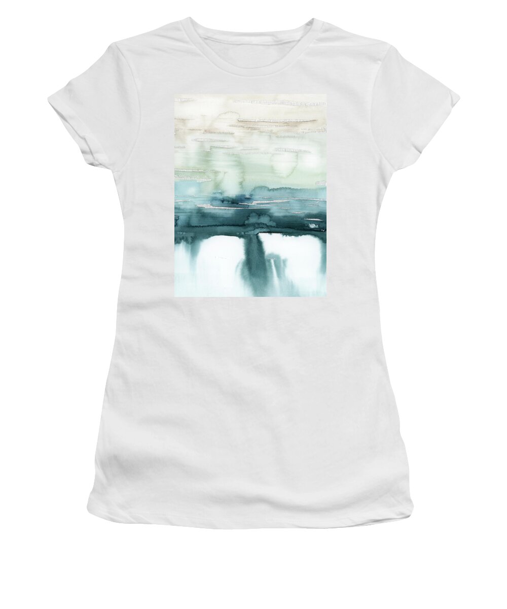 Abstract Women's T-Shirt featuring the painting Organic Cascade II #1 by Grace Popp