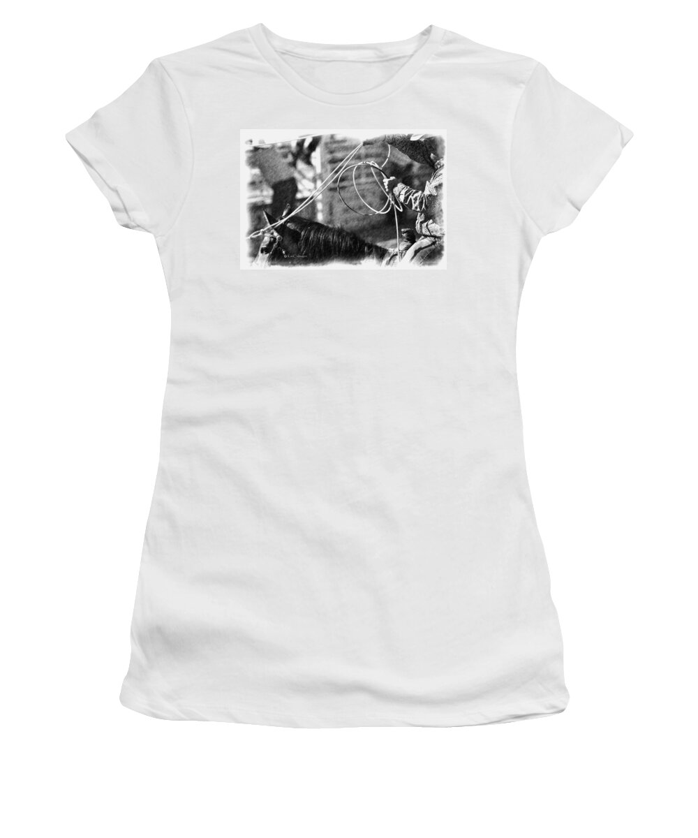 Rope Women's T-Shirt featuring the photograph Ready to Rope 2 by Kae Cheatham