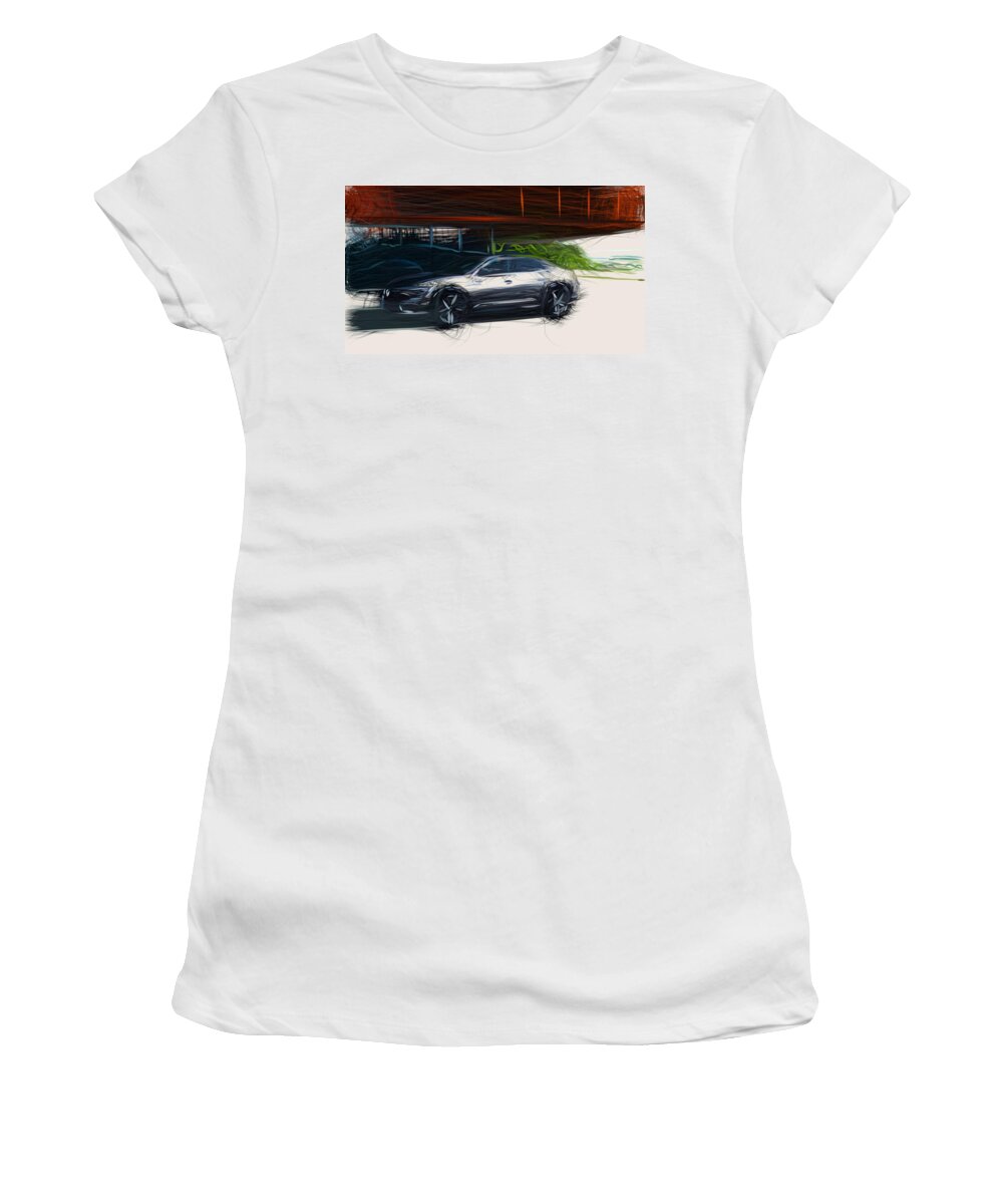 Renault Women's T-Shirt featuring the digital art Renault Talisman Draw #2 by CarsToon Concept