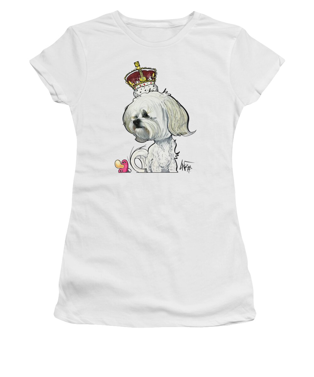 Skriabin 4567 Women's T-Shirt featuring the drawing Skriabin 4567 by Canine Caricatures By John LaFree