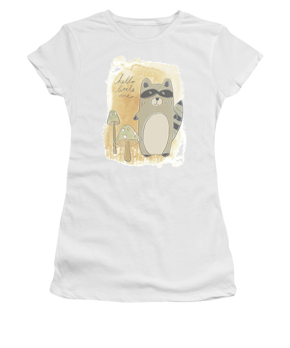Childrens Women's T-Shirt featuring the painting Woodland Whimsy Iv #1 by June Erica Vess