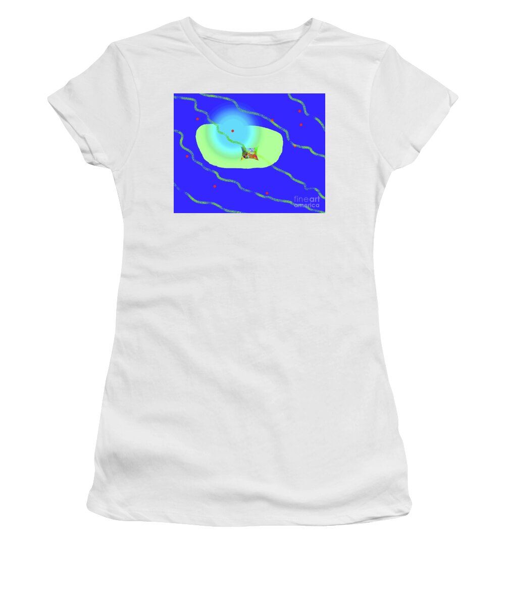 Walter Paul Bebirian Women's T-Shirt featuring the digital art 12-8-2008tabcdefgh by Walter Paul Bebirian