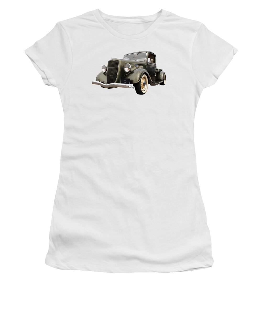 Vintage Ford Truck Women's T-Shirt featuring the photograph 1936 Ford V8 by Gill Billington
