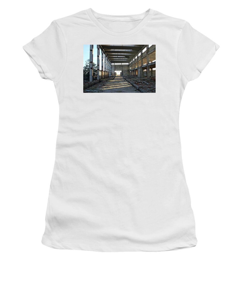 Architecture Women's T-Shirt featuring the photograph Abandoned building,Haskovo,Bulgaria #2 by Martin Smith