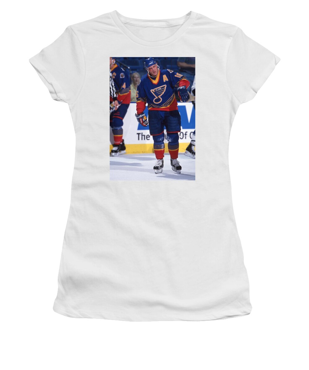 Brett Hull St Louis Blues Women's T-Shirt by Jonathan Hayt - Pixels