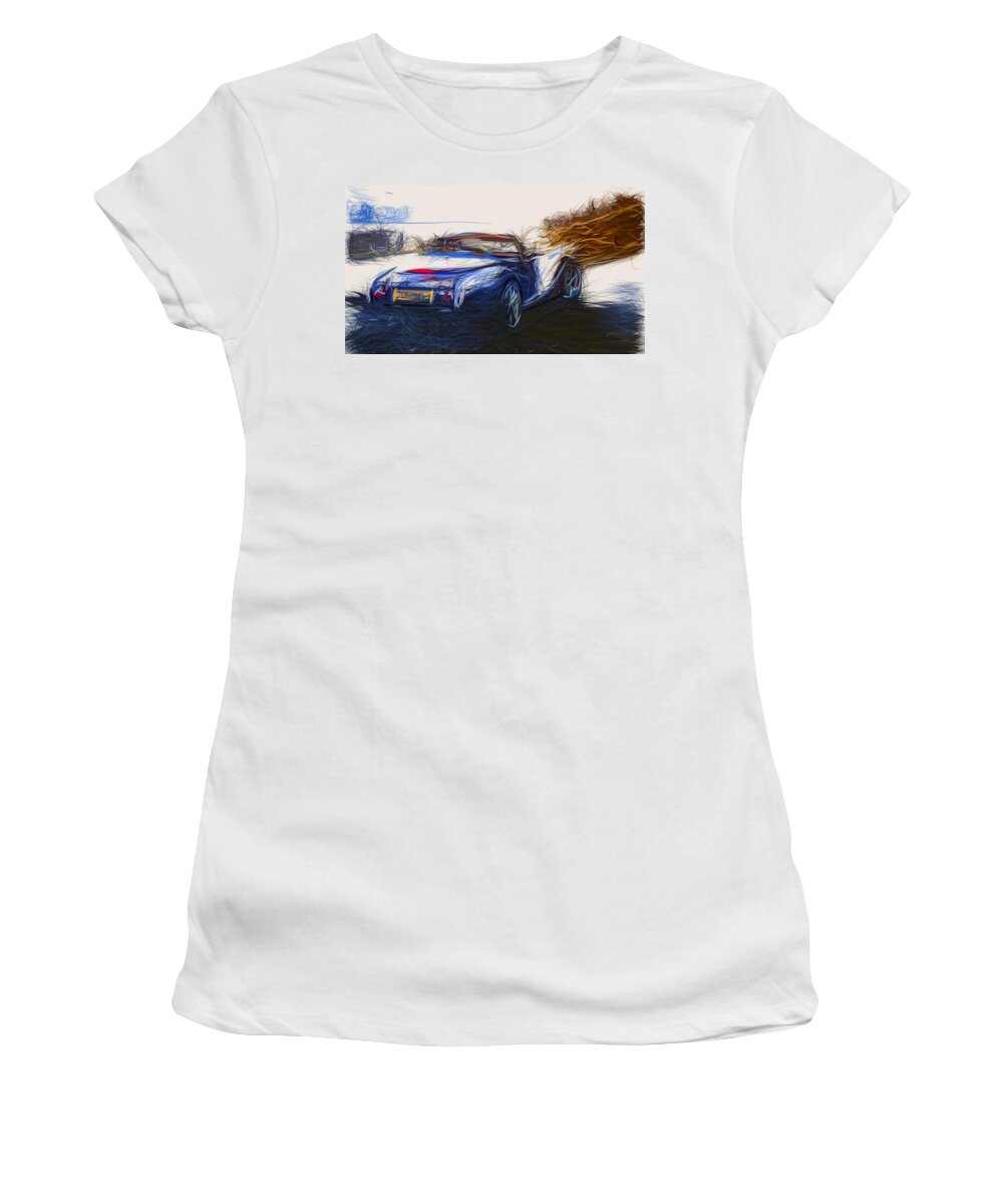 Morgan Women's T-Shirt featuring the digital art Morgan Aero 8 Draw #2 by CarsToon Concept
