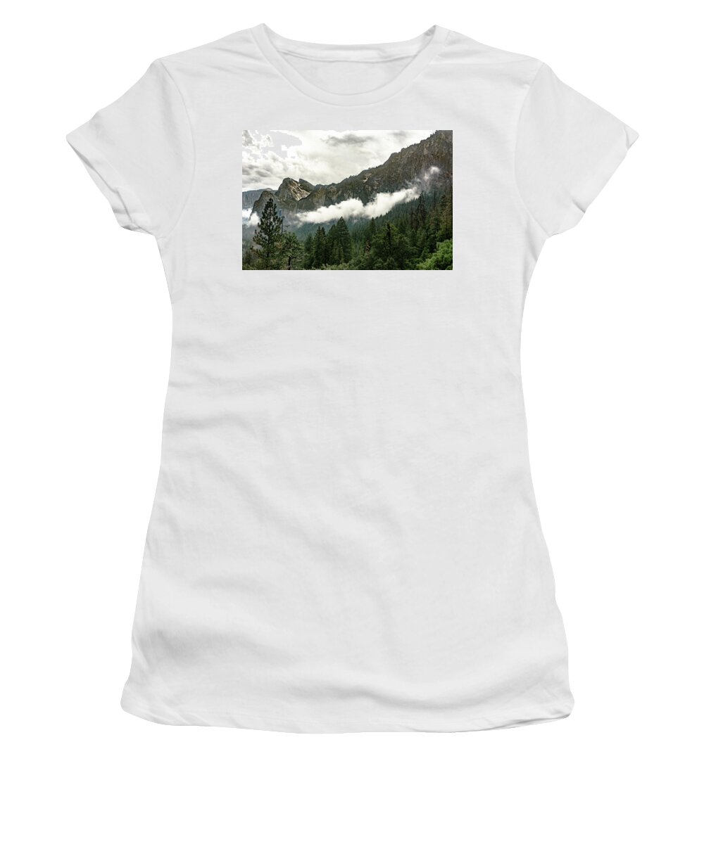 Skyline Women's T-Shirt featuring the photograph Yosemite Valley 8 by Silvia Marcoschamer